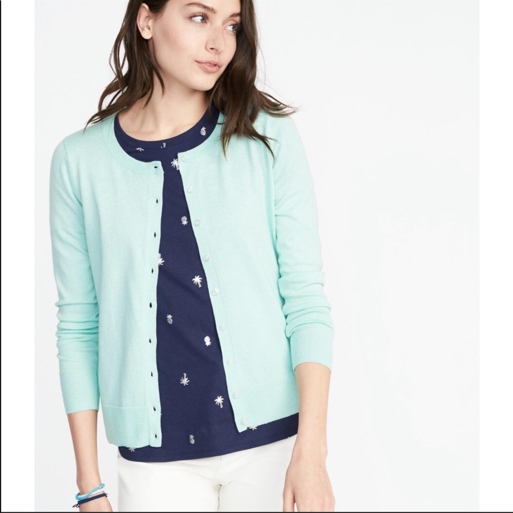 Green/mint old navy cardigan